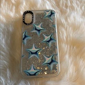 Transparent with stars and moving glitter